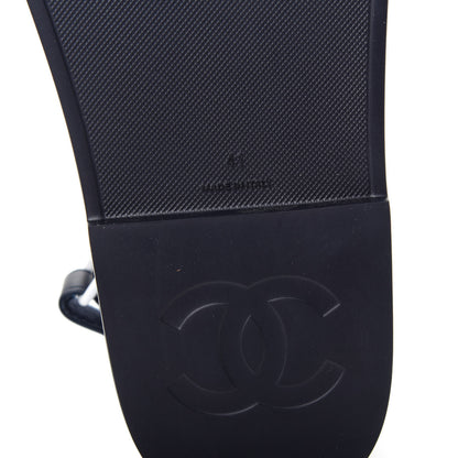 Chanel Rubber CC Dad Sandals 41 Navy 9 of 11