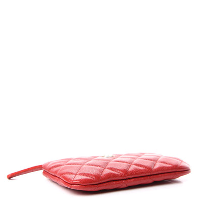Chanel Caviar Quilted Small Cosmetic Case Red 4 of 8