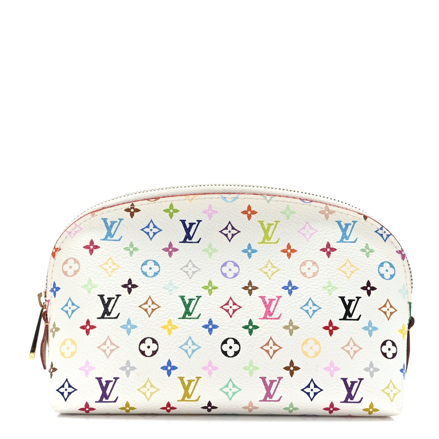 Monogram Multicolor Cosmetic Pouch White Litchi