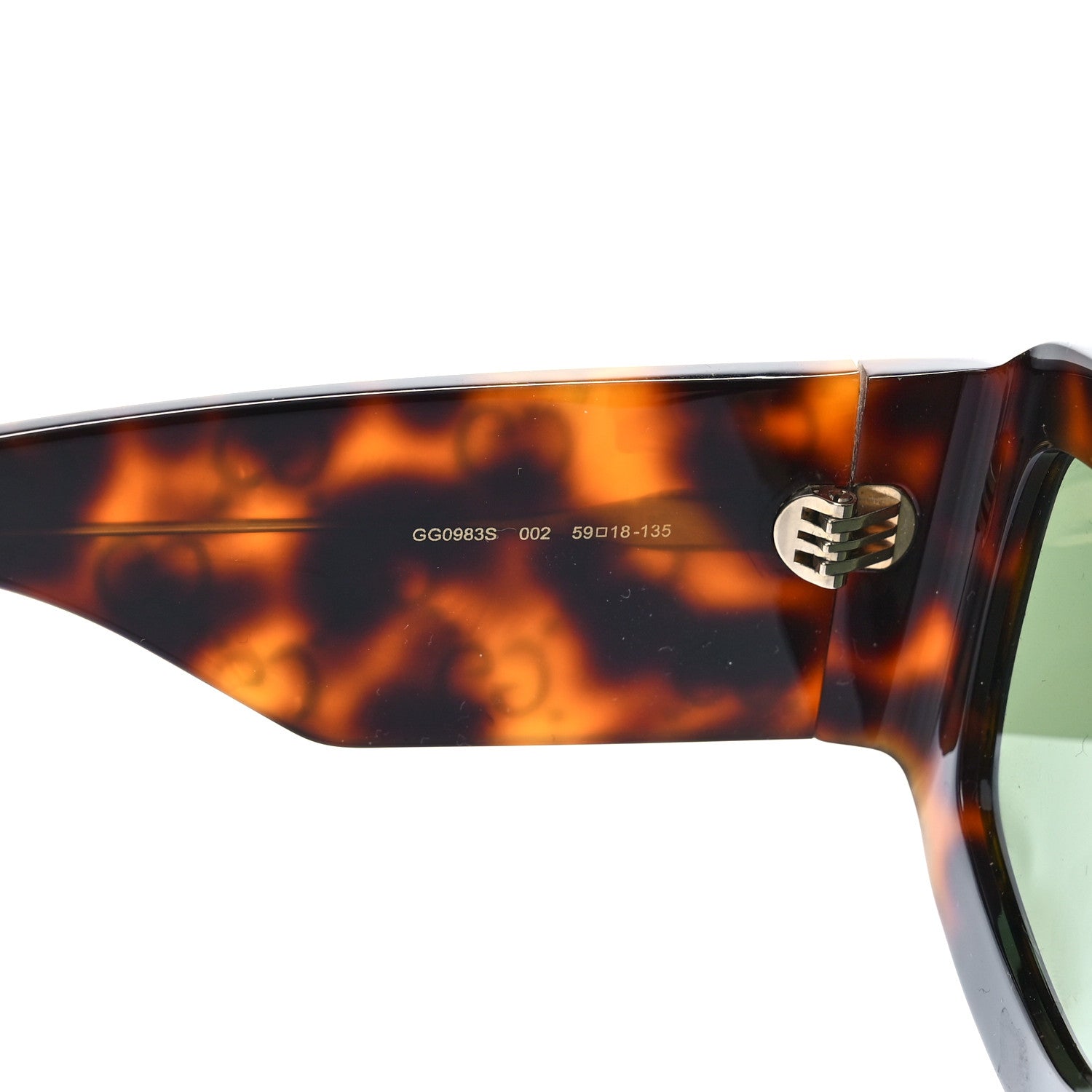 Gucci Acetate Monogram Shield Sunglasses GG0983S Havana 6 of 6