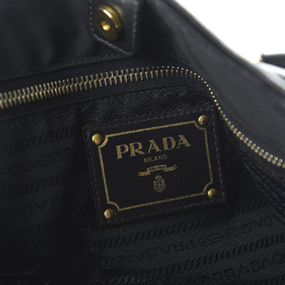 Prada Tessuto Nylon Soft Calf Tote Black 7 of 8