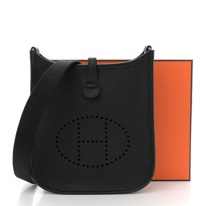 Hermes Taurillon Clemence Evelyne TPM Black 11 of 11