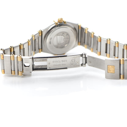 Omega Stainless Steel 18K Yellow Gold 22mm Constellation Quartz Watch White 795.1203 5 of 5