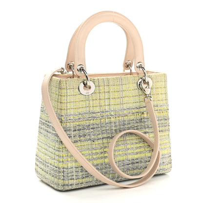 Christian Dior Tweed Medium Lady Dior Green Multicolor 3 of 12