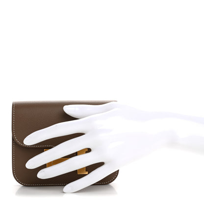 Hermes Evercolor Constance Slim Wallet Etoupe 2 of 10