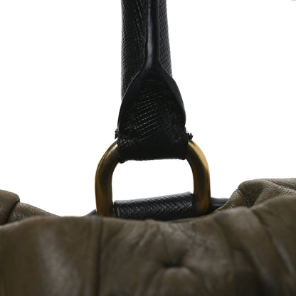 Prada Nappa Gaufre Tote Green 9 of 9