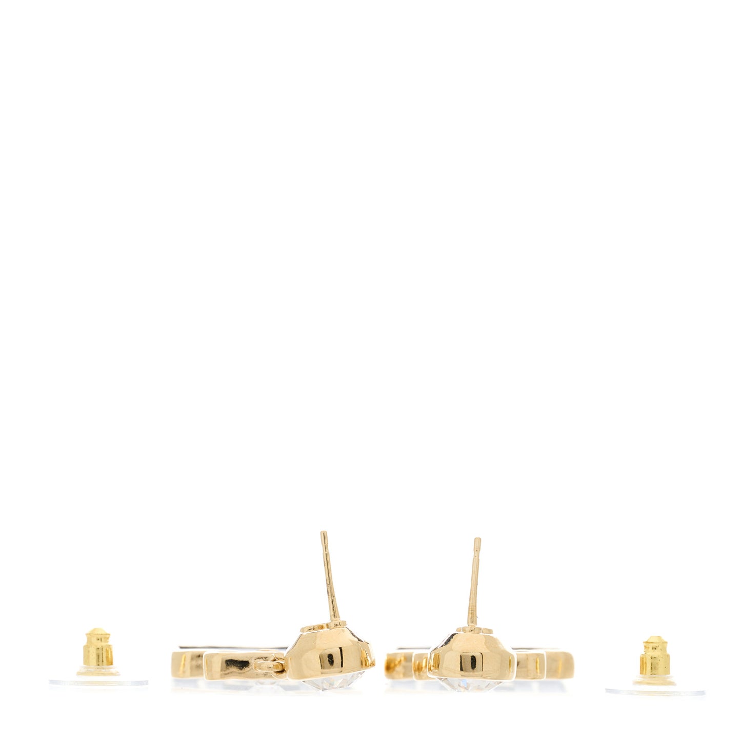 Metal Crystal Enamel CC Perfume Bottle Drop Earrings Gold Black