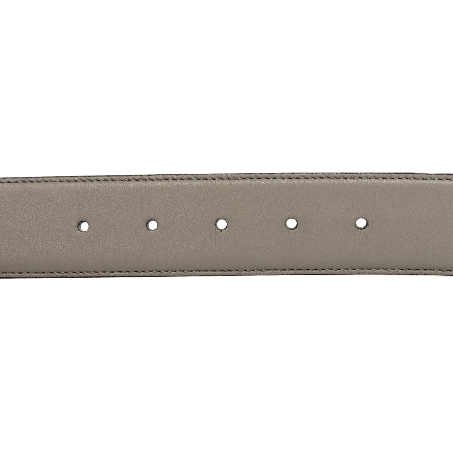 Moon Calfskin Interlocking G 37mm Belt 85 34 Storm Grey