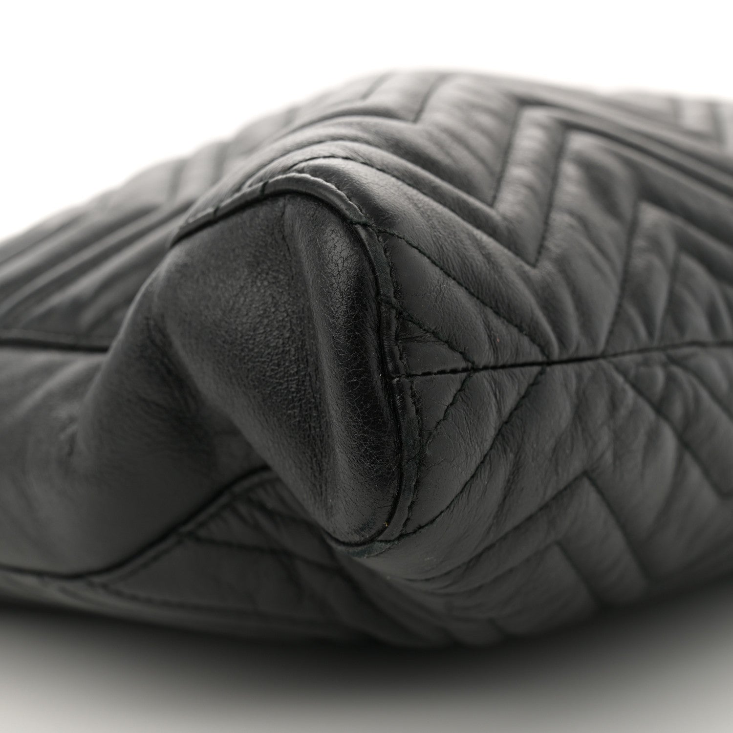 Gucci Azalea Calfskin Matelasse Large GG Marmont Slim Tote Black 9 of 12