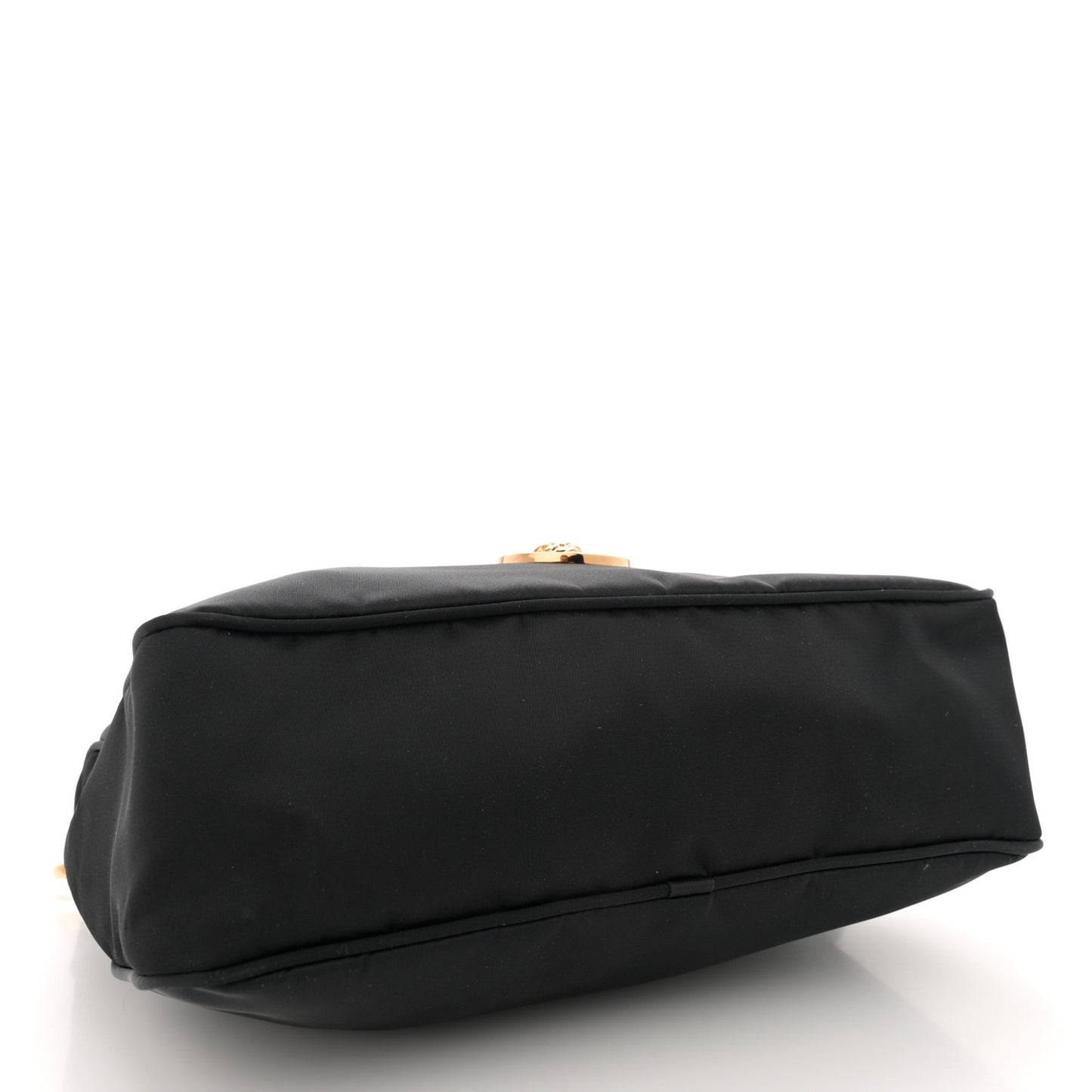 Nylon Tribute Chain Crossbody Shoulder Bag Black