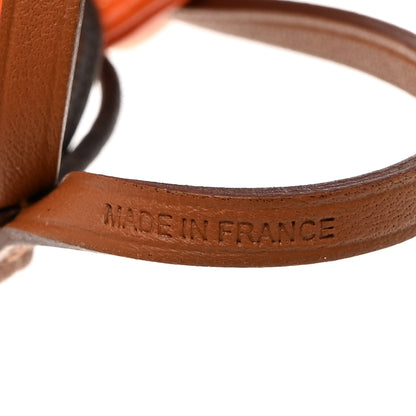 Hermes Milo Lambskin Swift Shopping Bag Charm Feu Gold 4 of 5