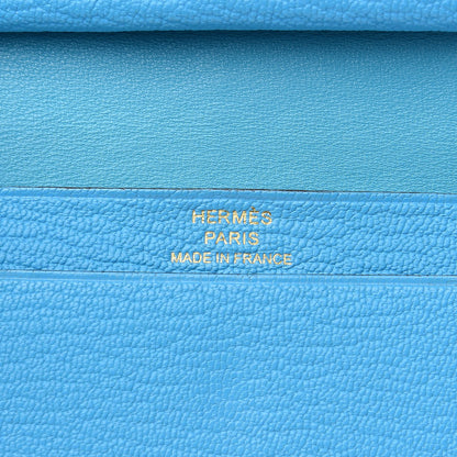 Hermes Chevre Mysore Mini Bearn Wallet Bleu Azteque 5 of 6