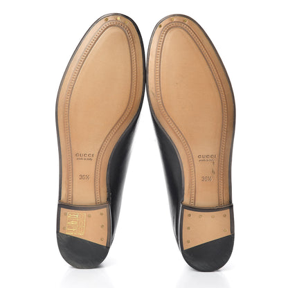 Gucci Lambskin Womens Brixton Horsebit Loafers 36.5 Black 5 of 8