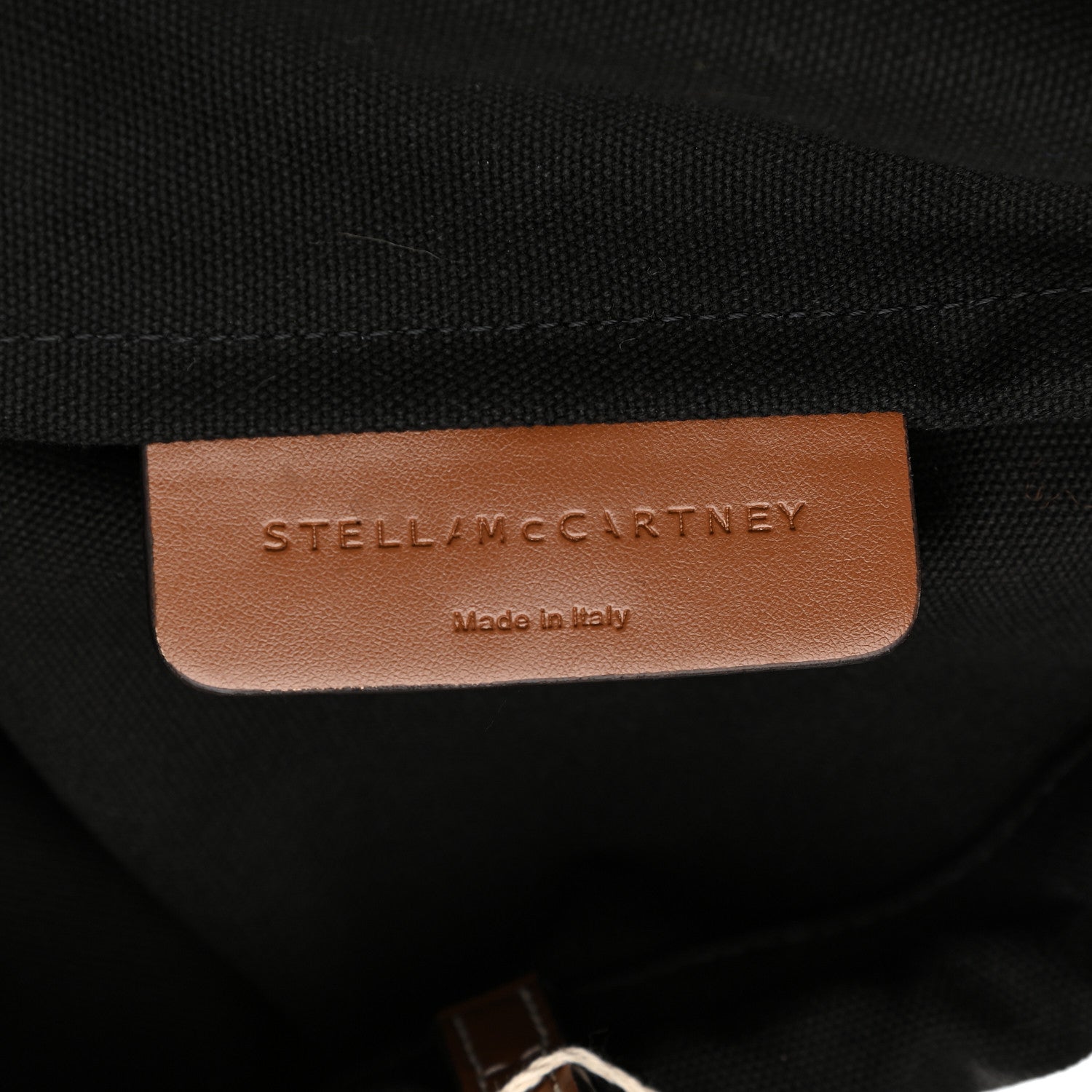 Stella McCartney Canvas Printed Drawstring Tote Bag Black 6 of 10