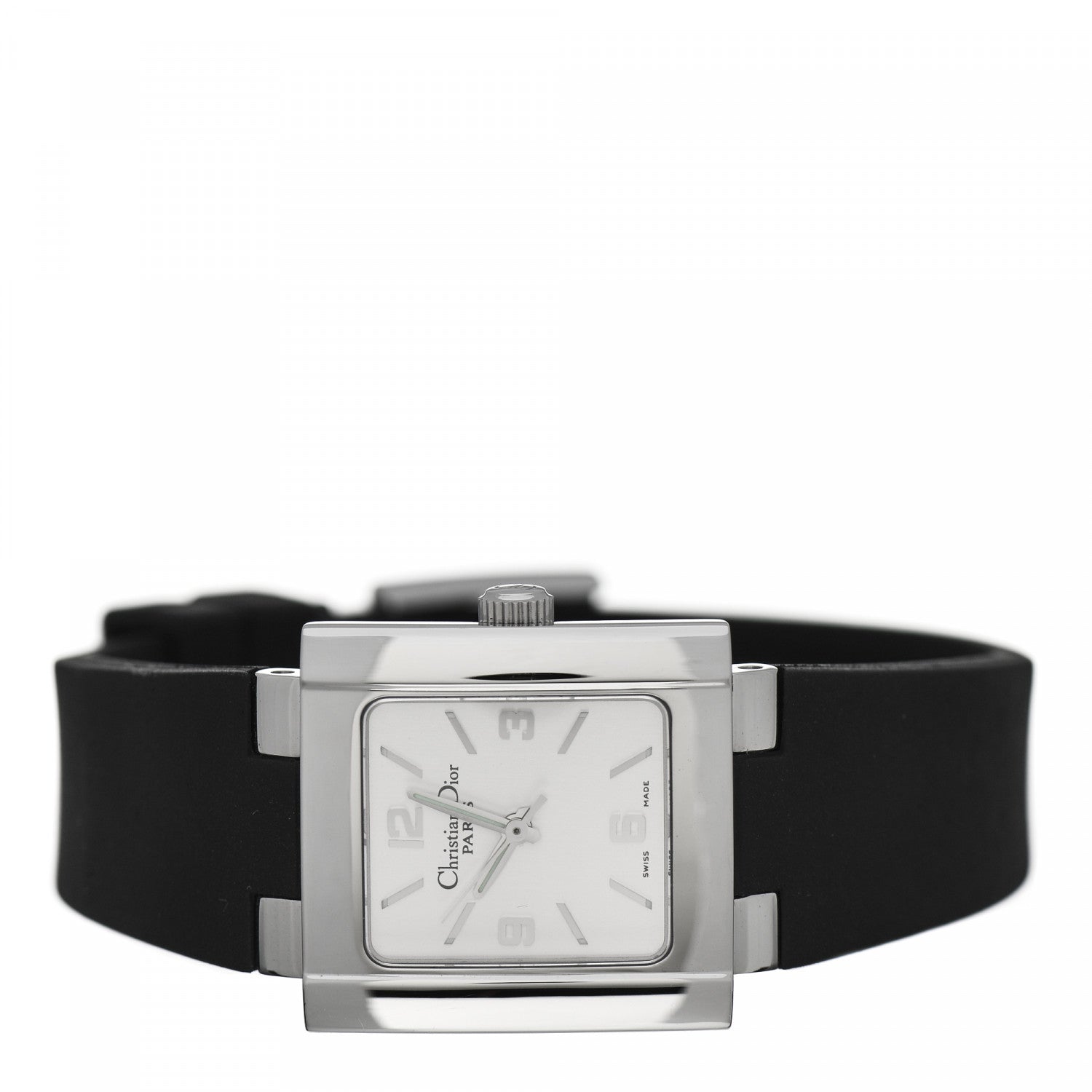Christian Dior Stainless Steel Rubber 24mm Riva Quartz Watch 2 of 5