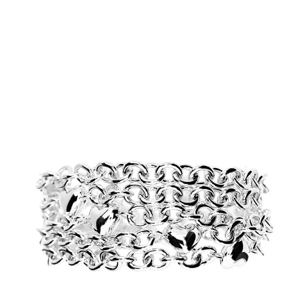 Tiffany Sterling Silver Multi Strand Puff Heart Bracelet 1 of 3