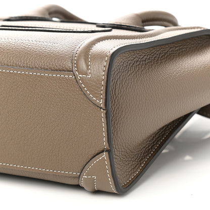 Celine Drummed Calfskin Nano Luggage Souris 11 of 11