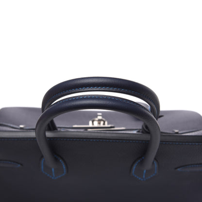 Hermes Togo Horseshoe Birkin 30 Bleu Nuit Bleu Hydra 19 of 30