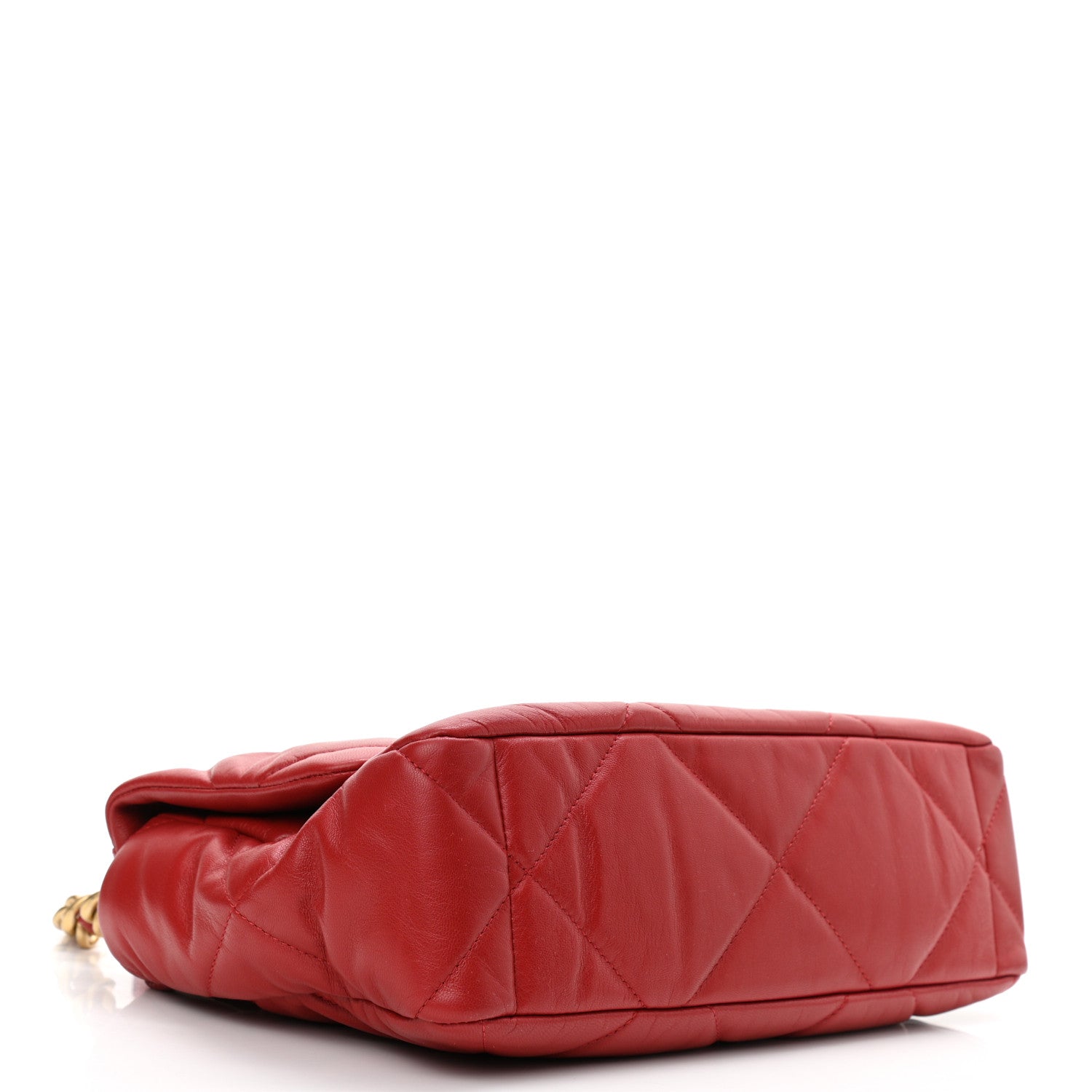 Chanel Goatskin Quilted Large Chanel 19 Flap Red 4 of 10