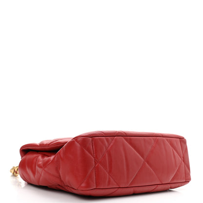 Chanel Goatskin Quilted Large Chanel 19 Flap Red 4 of 10