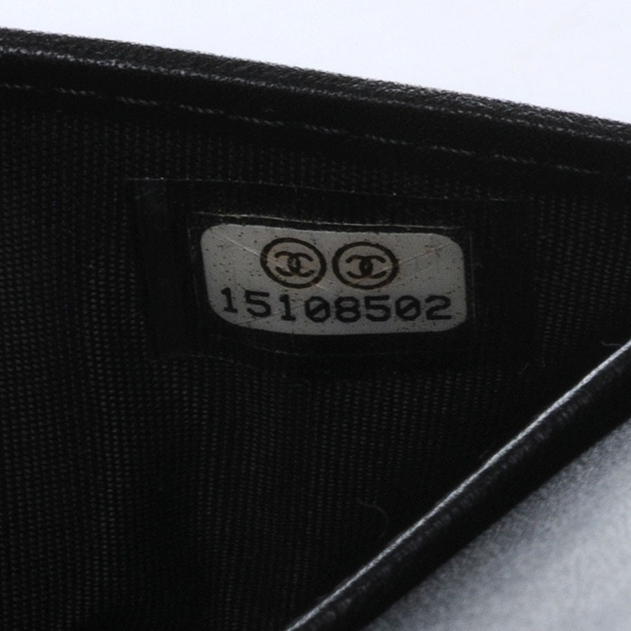 Caviar CC Zip Around Wallet Black