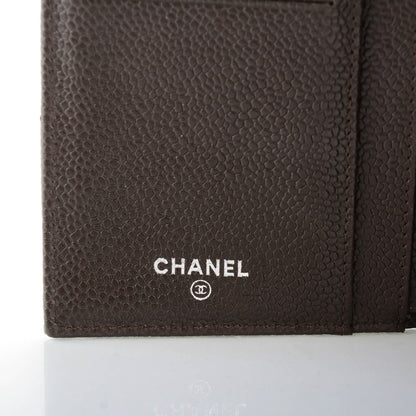 Chanel Caviar Quilted Long Flap Wallet Dark Brown 6 of 8