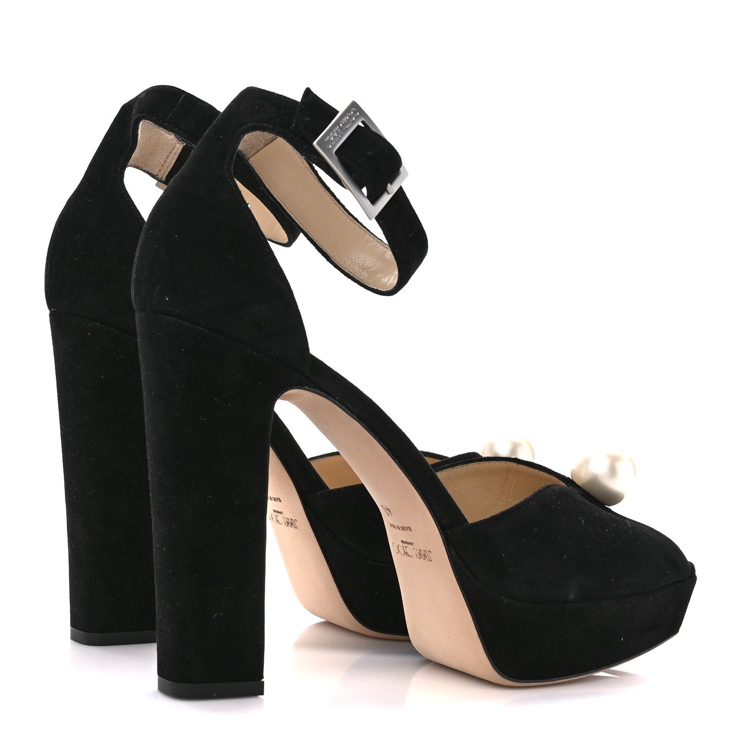 Suede Pearl Socorie 120 Sandals 40 Black