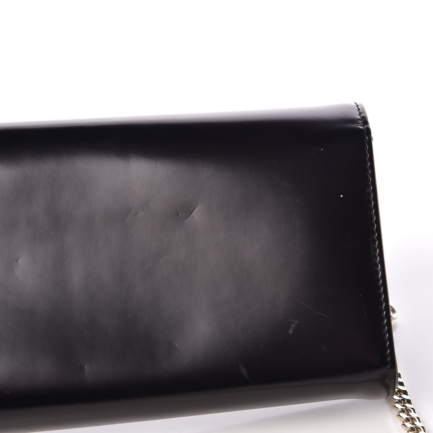 Christian Dior Smooth Calfskin Sequin Large Diorama Club Croisiere Chain Wallet Black 10 of 12