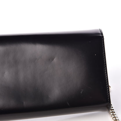 Christian Dior Smooth Calfskin Sequin Large Diorama Club Croisiere Chain Wallet Black 10 of 12