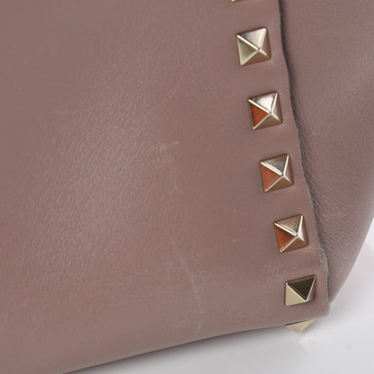 Valentino Garavani Vitello Small Rockstud Double Handle Tote Poudre 19 of 26