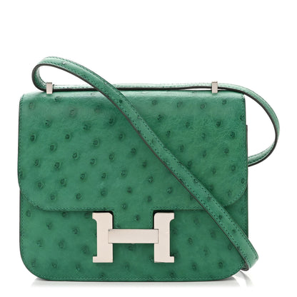 Hermes Ostrich Constance 18 Vert Vertigo 1 of 12