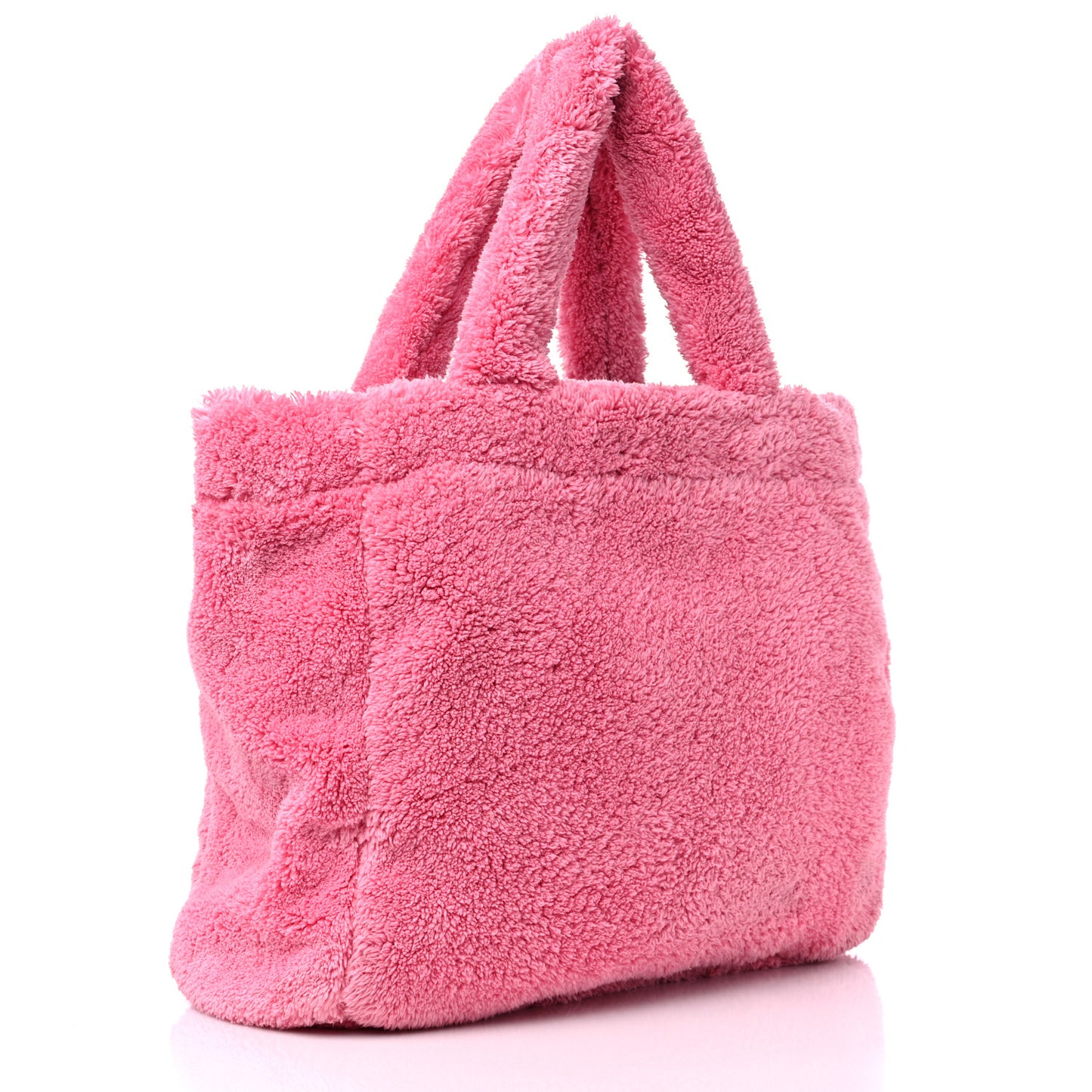Terry Cloth Tote Bag Petalo Black