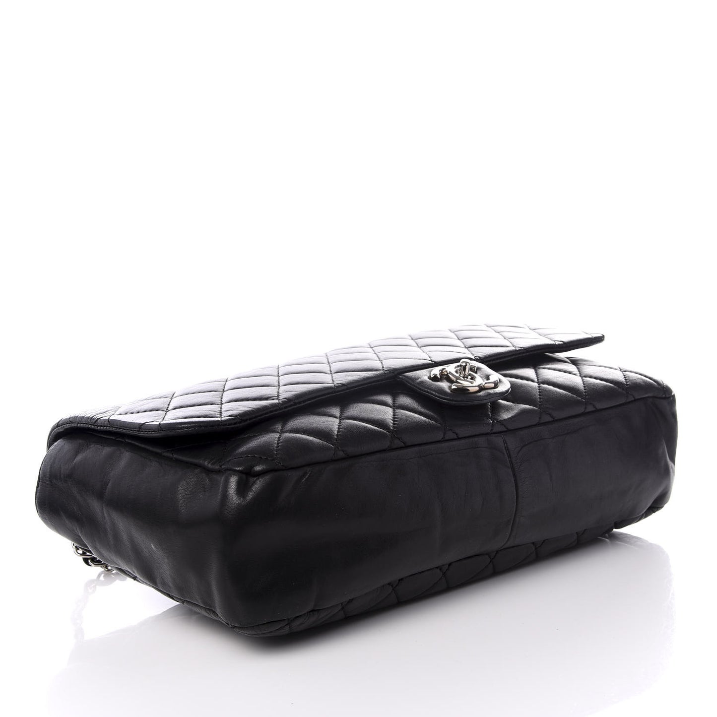 Lambskin Quilted Maxi Coco Rain Flap Black