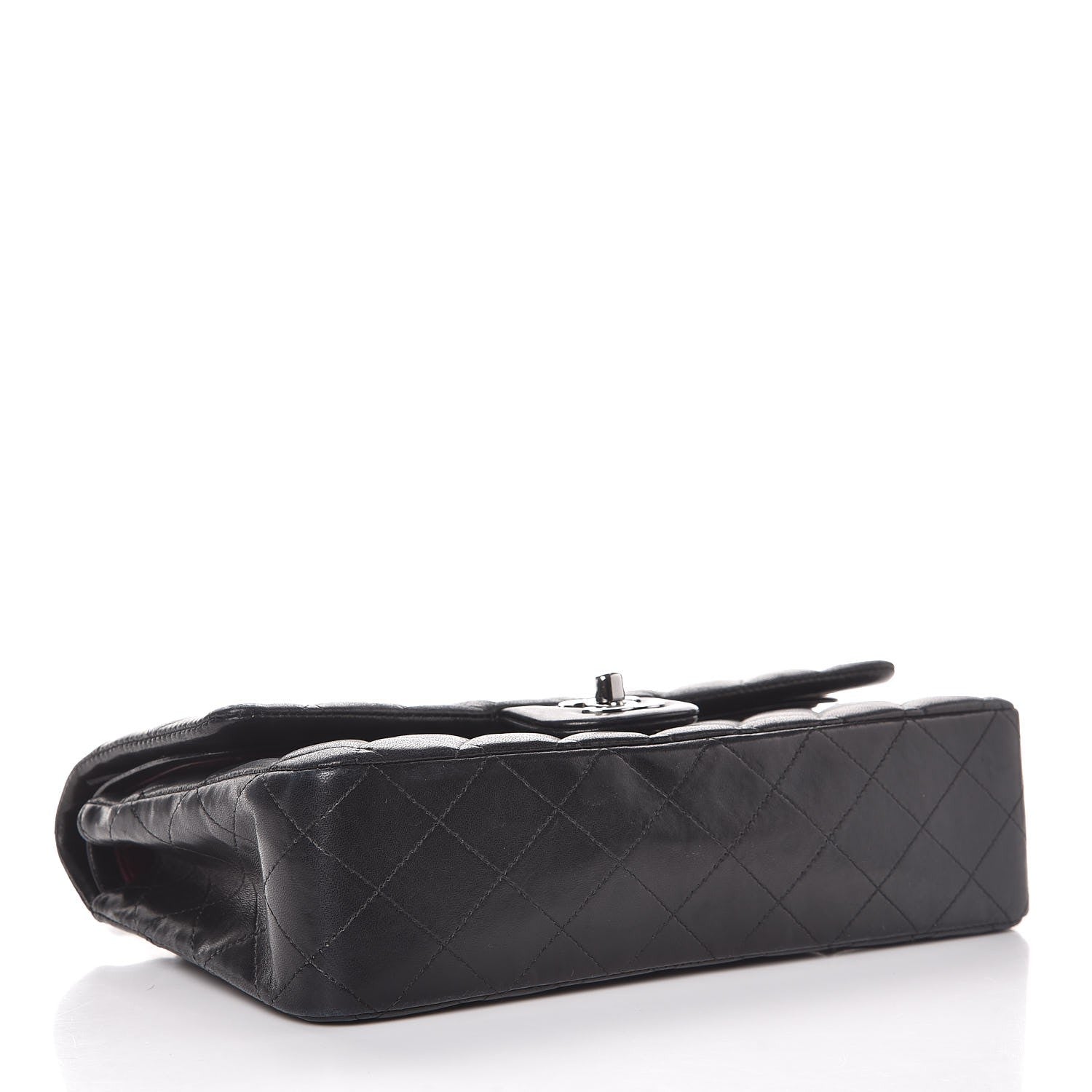 Chanel Lambskin Quilted Medium Double Flap Black 4 of 8