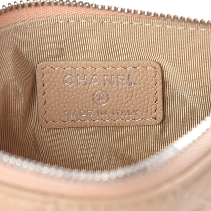 Chanel Caviar Quilted Small Cosmetic Case Beige 6 of 8