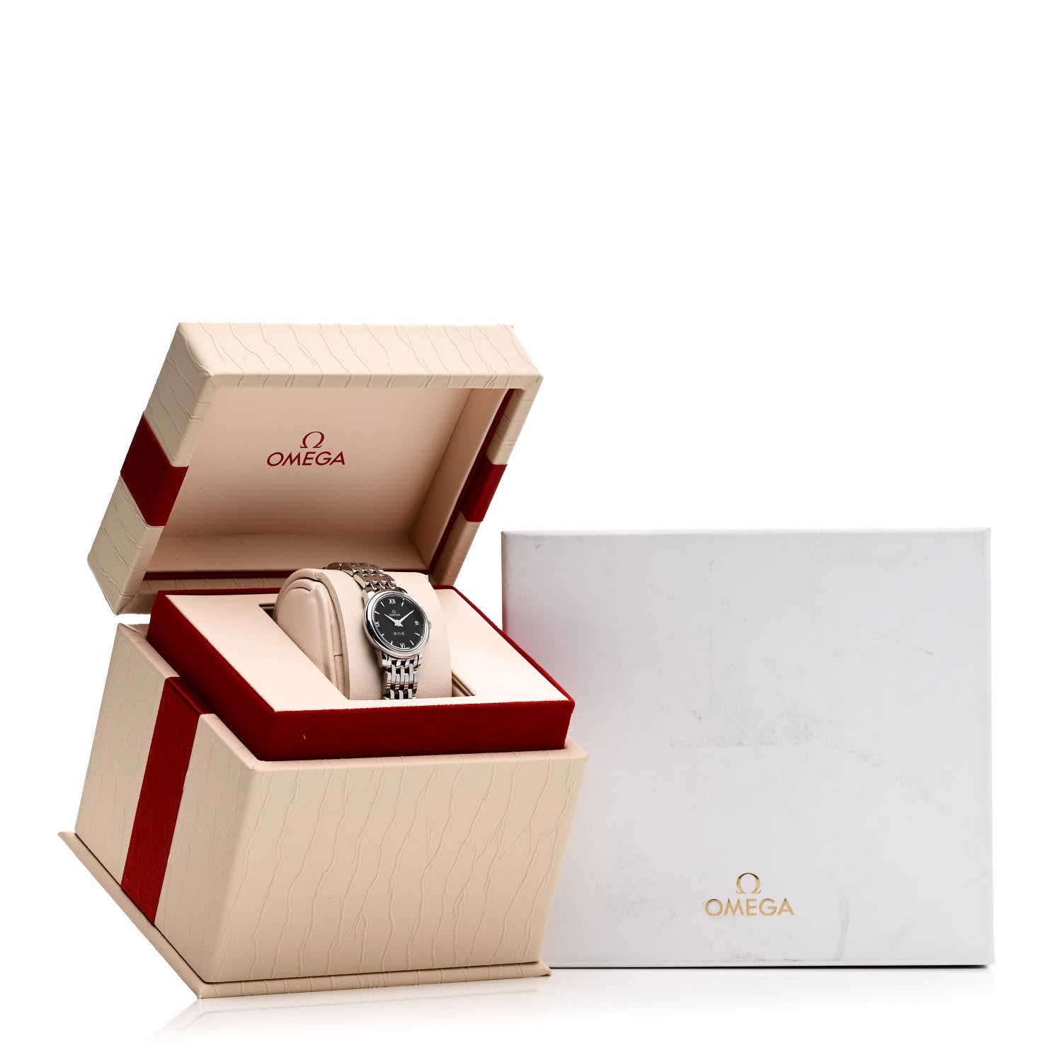 Omega Stainless Steel 24mm De Ville Prestige Quartz Watch Black 424.10.24.60.01.001 5 of 5