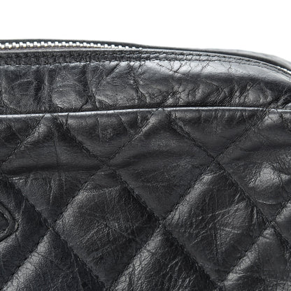 Chanel Distressed Calfskin Cambon Cosmetic Case Black 11 of 17