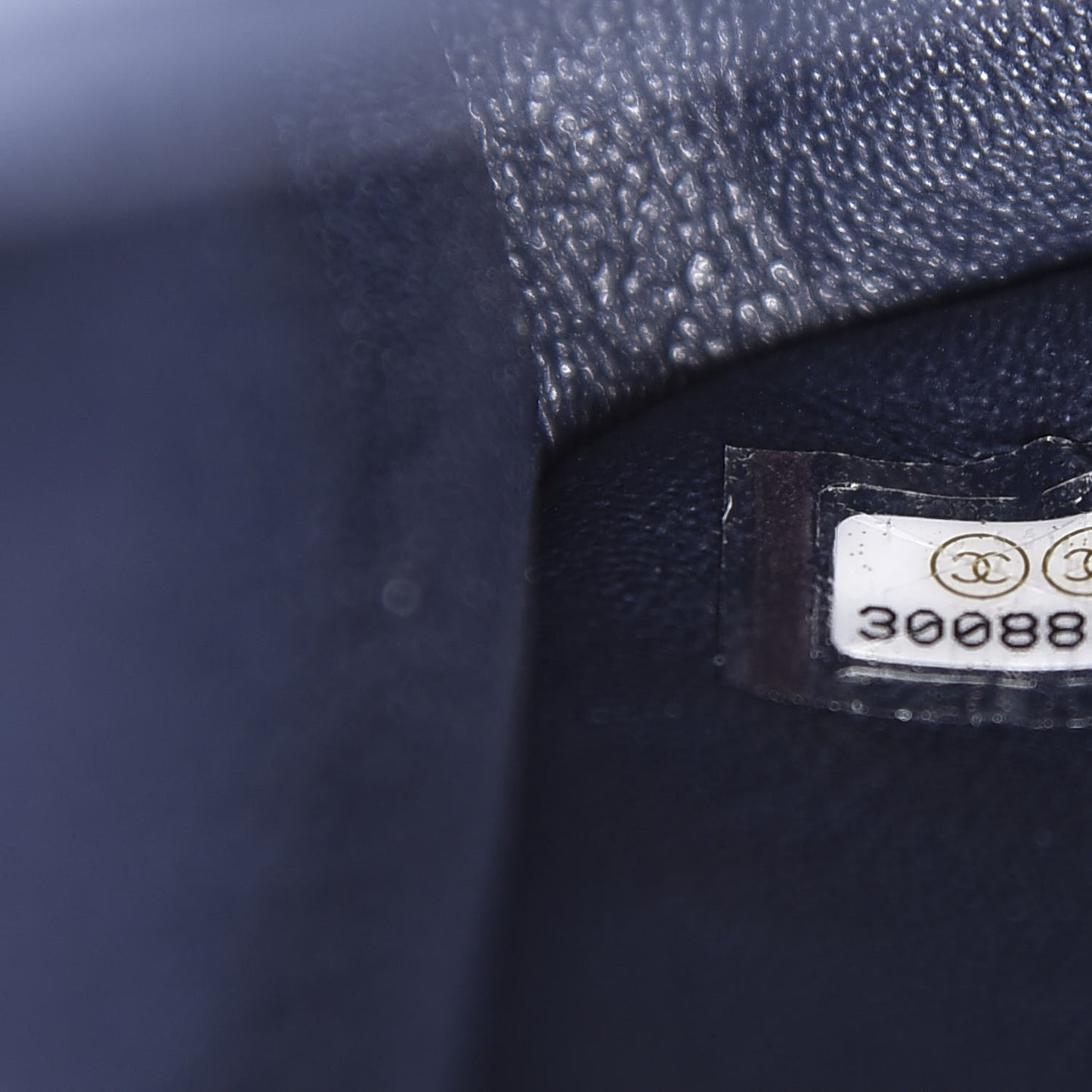 Caviar Quilted Medium Double Flap Navy