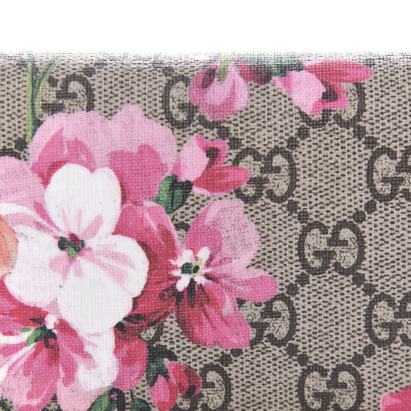 GG Supreme Monogram Blooms Card Case Beige Multicolor Dry Rose