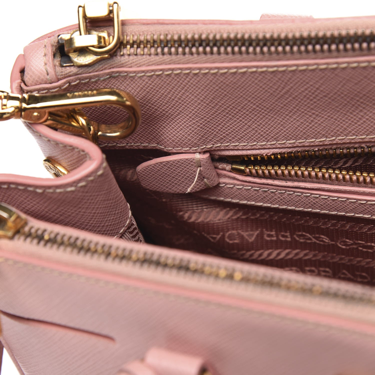 Prada Saffiano Small Galleria Double Zip Tote Orchidea 13 of 14