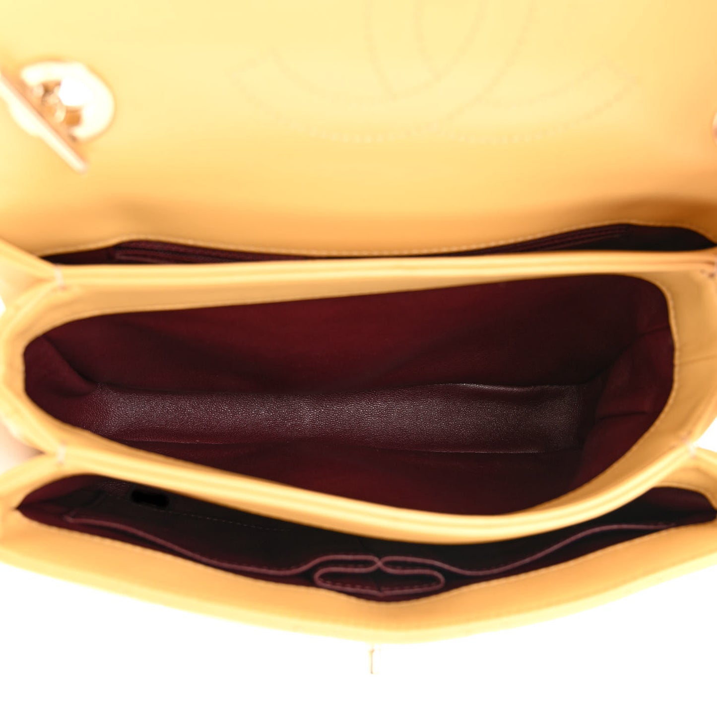 Lambskin Quilted Small Trendy CC Dual Handle Flap Bag Beige