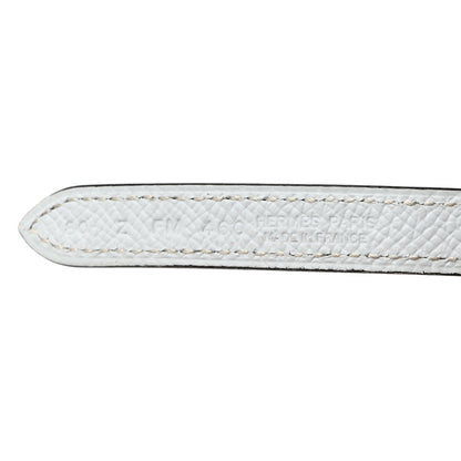Hermes Epsom Swift 13mm Belt Strap 80 32 White Etoupe 7 of 8