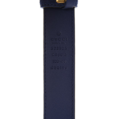 Gucci Suede Icaro G Cube 25mm Belt 100 40 Dark Navy 4 of 4