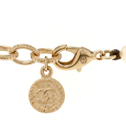 Chanel Pearl CC 100th Anniversary Necklace Light Gold 5 of 7