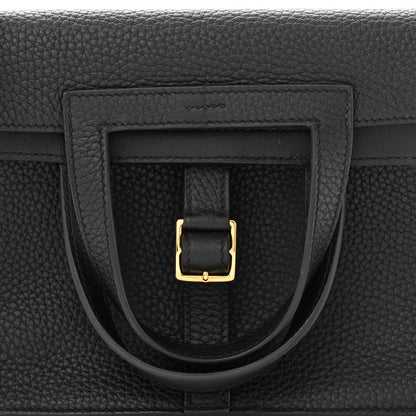 Hermes Taurillon Clemence Halzan 25 Black 8 of 11