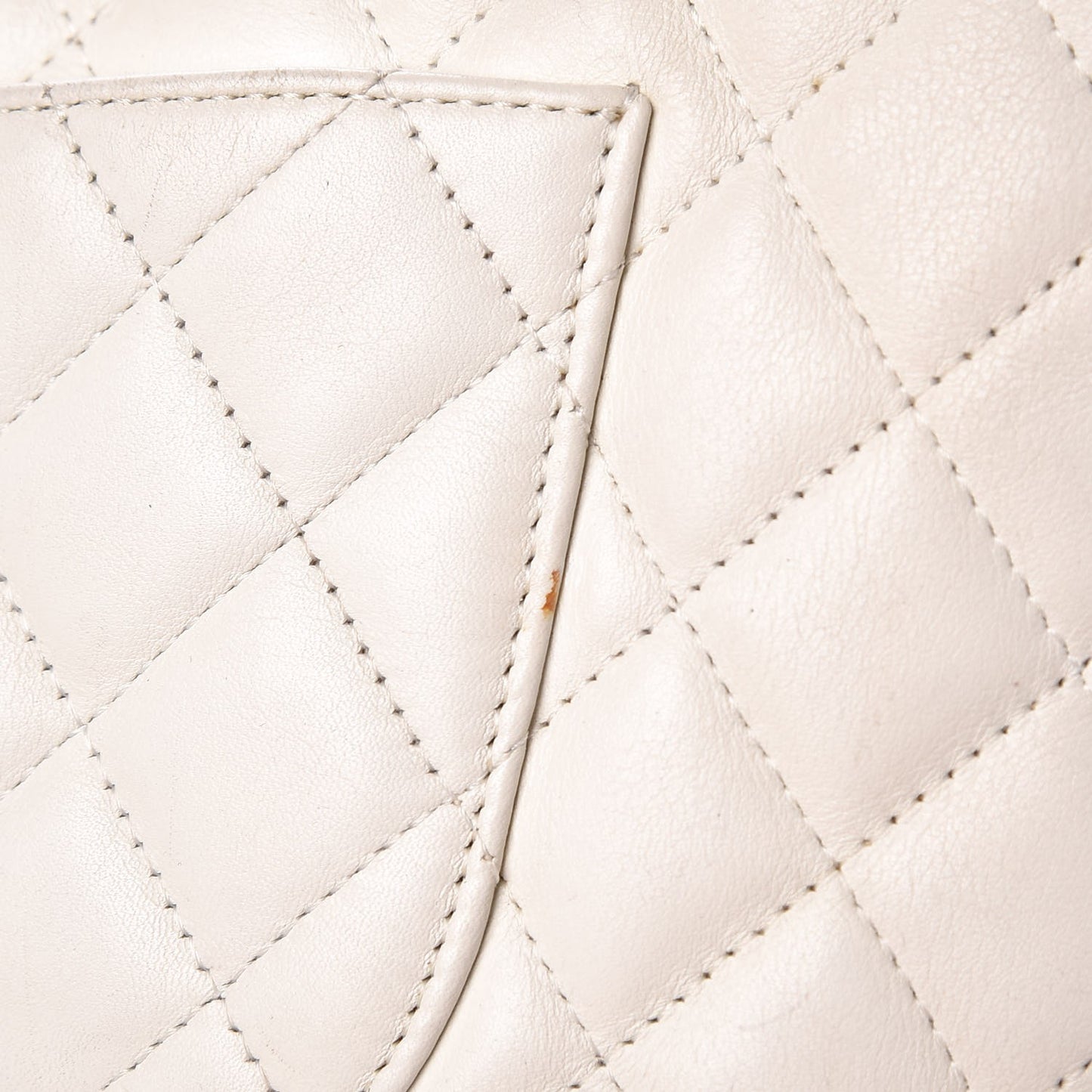 Calfskin Quilted Large Cambon Bowler Black White