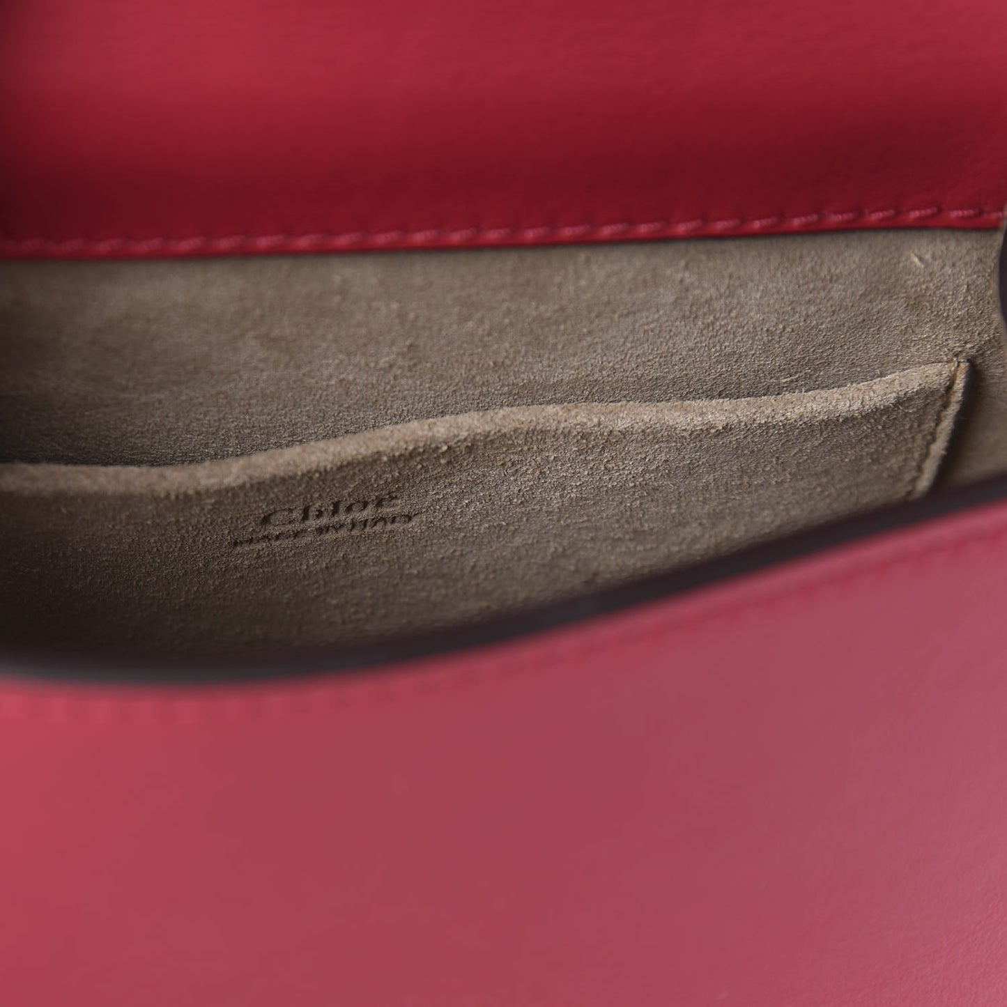 Calfskin Suede Crocodile Embossed Small Nile Bracelet Bag Crimson Pink