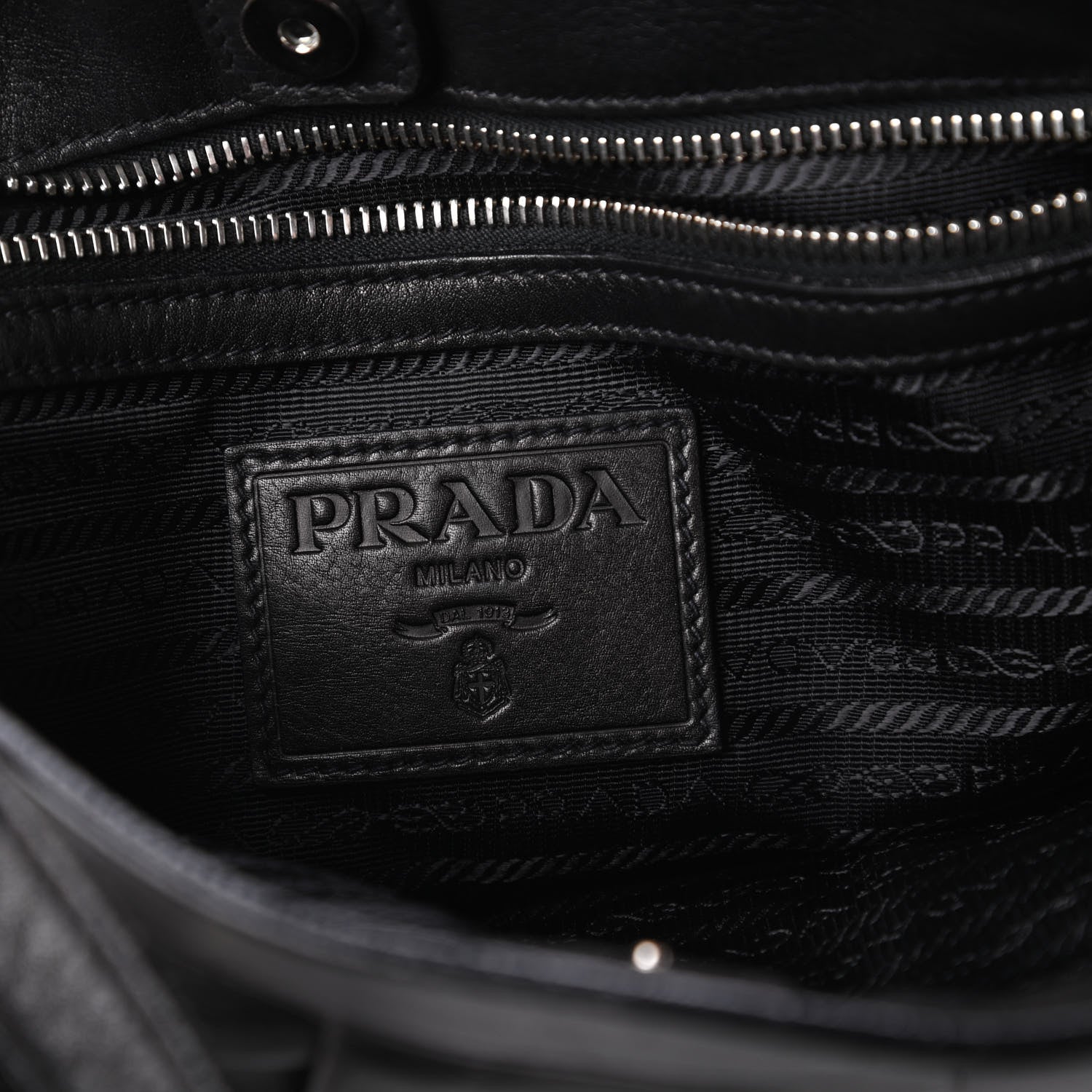 Prada Soft Calf Shopping Tote Black 8 of 10
