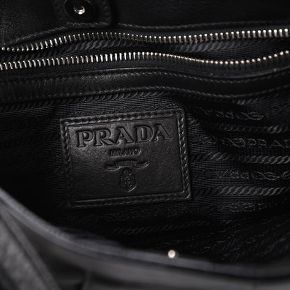 Prada Soft Calf Shopping Tote Black 8 of 10