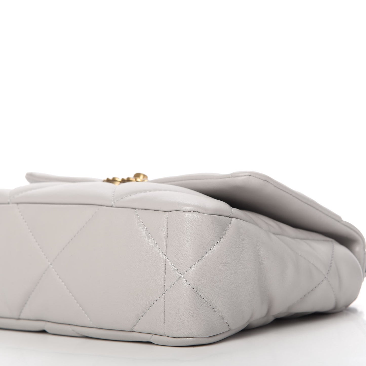 Lambskin Quilted Medium Chanel 19 Flap Grey